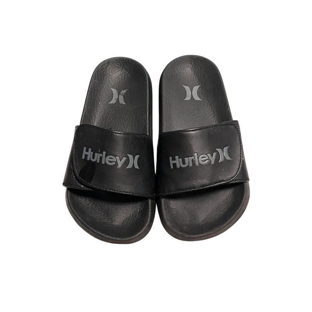 Hurley Black Velcro Slide Sandals Sz 11